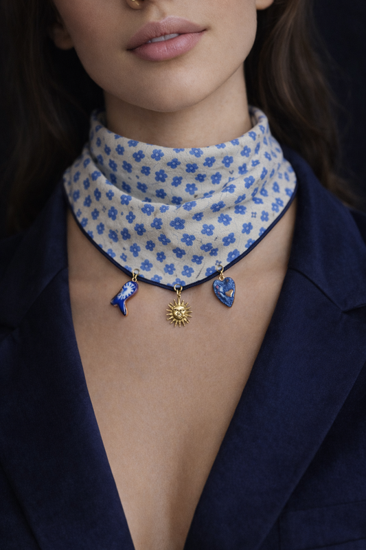 Foulard bloom sky