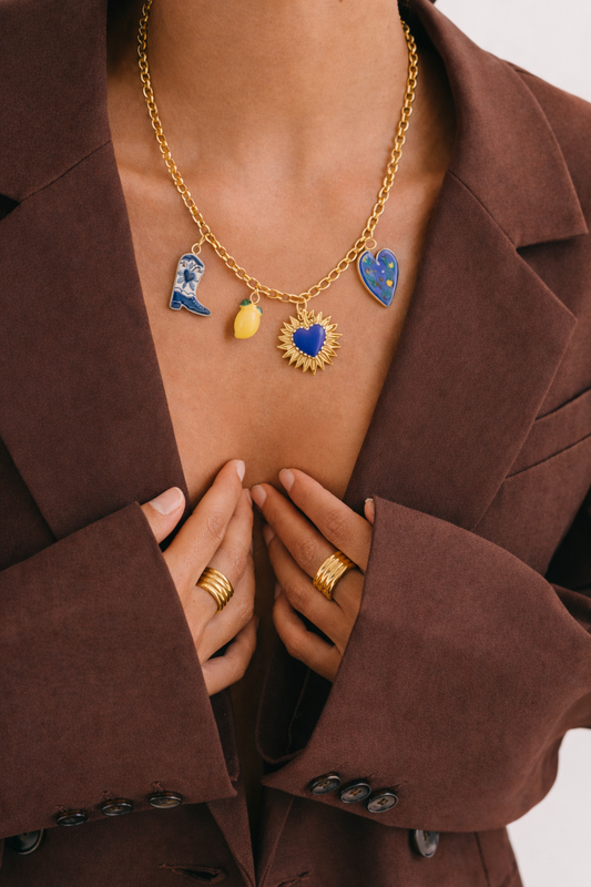Collier Charms Soleil Azur