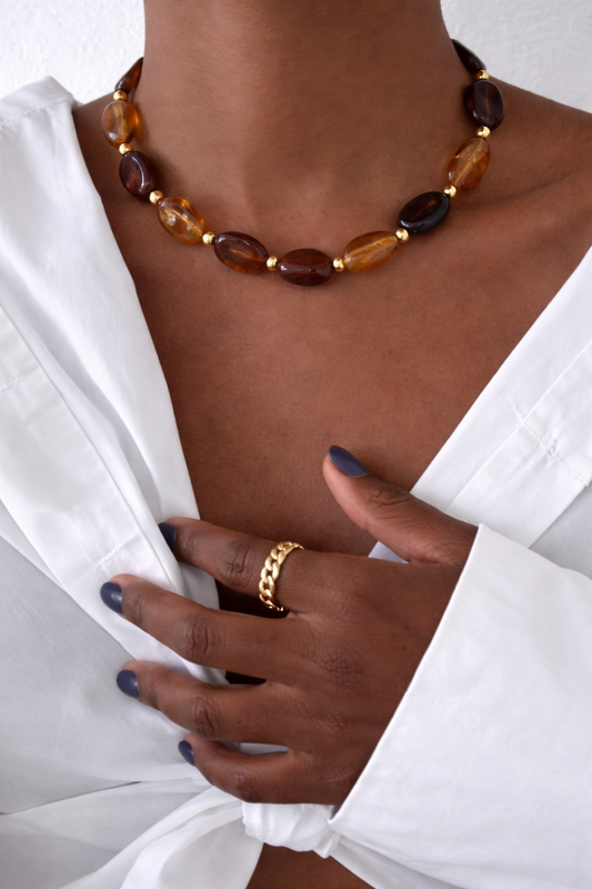 Collier Terre ambrée